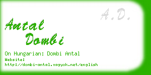 antal dombi business card